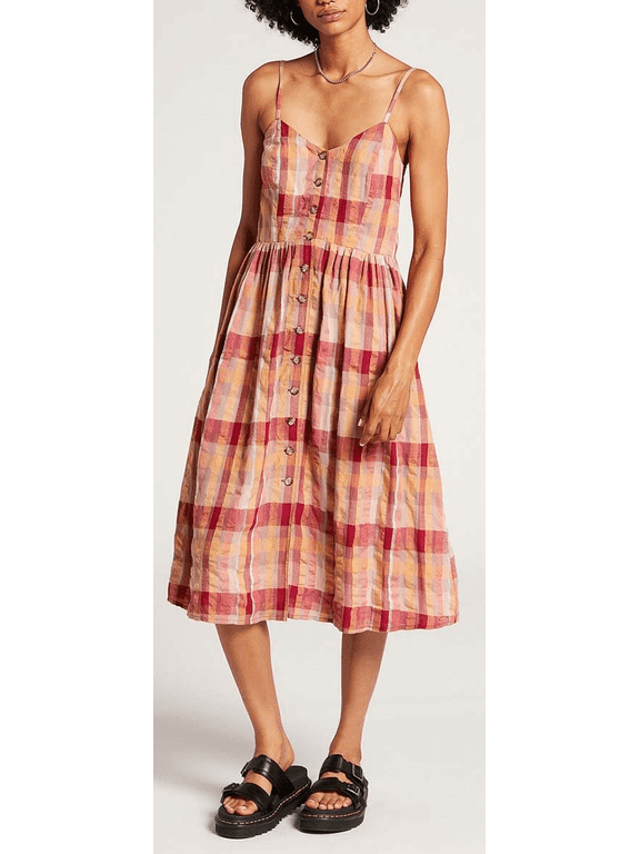 MAHOGANY Women's Hot Madrasita Button-Front Sleeveless Dress, US X-Large