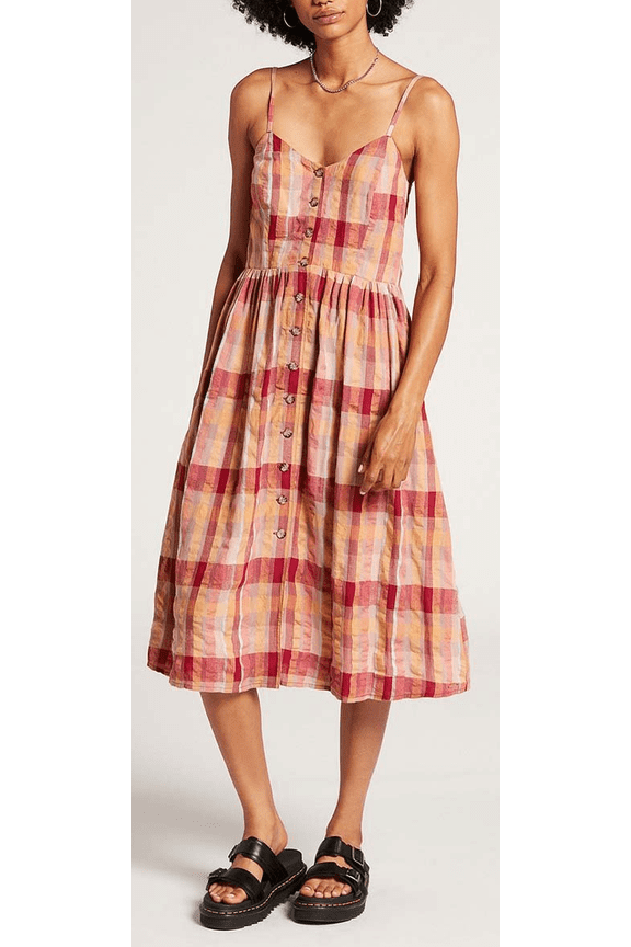 MAHOGANY Women's Hot Madrasita Button-Front Sleeveless Dress, US X-Large