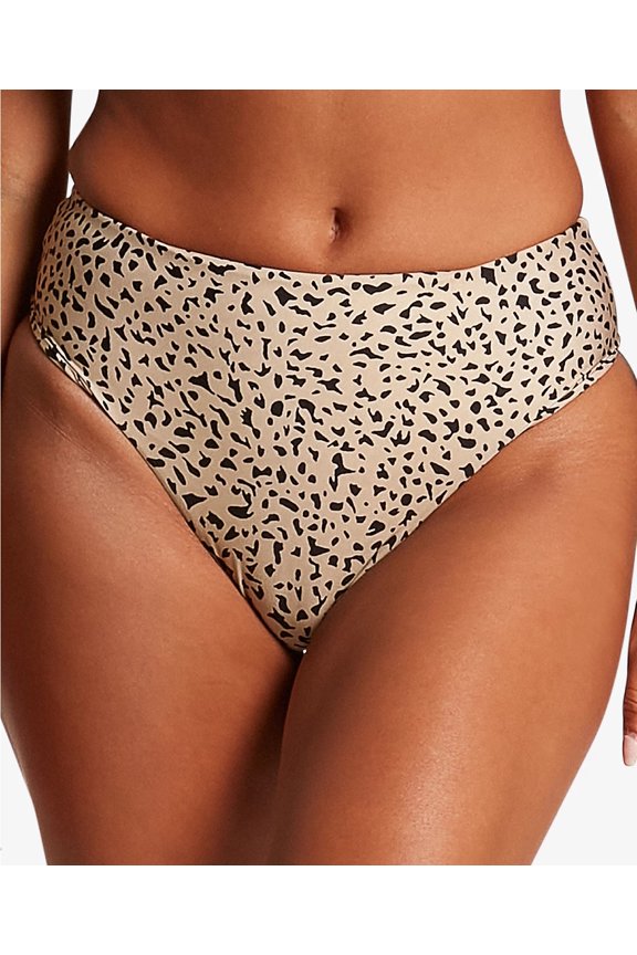 MULTI Juniors' Ur an Animal High-Waist Bikini Swim Bottoms, US X-Small