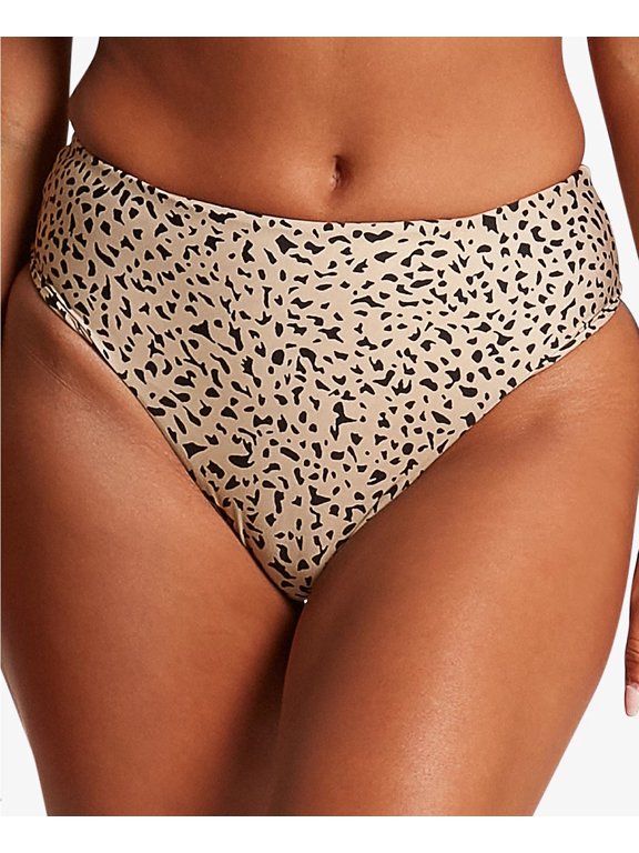 MULTI Juniors' Ur an Animal High-Waist Bikini Swim Bottoms, US X-Small