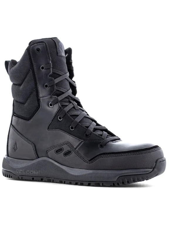 Men's 8" Side-Zip Tactical Boot Composite Toe Black 16 D(M) US