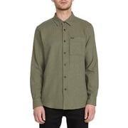 Solid Army Green Mens Shirt - 30% Off Size Small