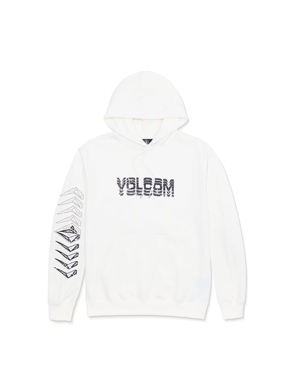 Men's Cement Pullover Hoodie Fleece Sweatshirt Off White Heather Large L