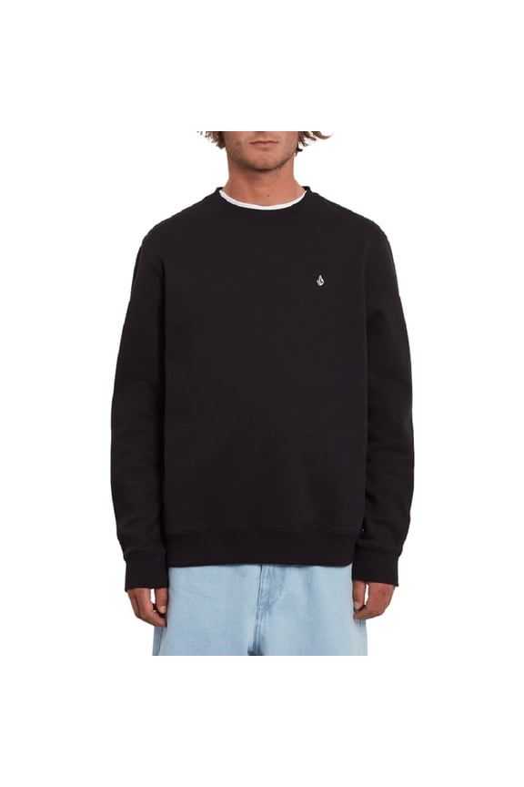 Men's Crew Neck Sweater ~ Single Stone black