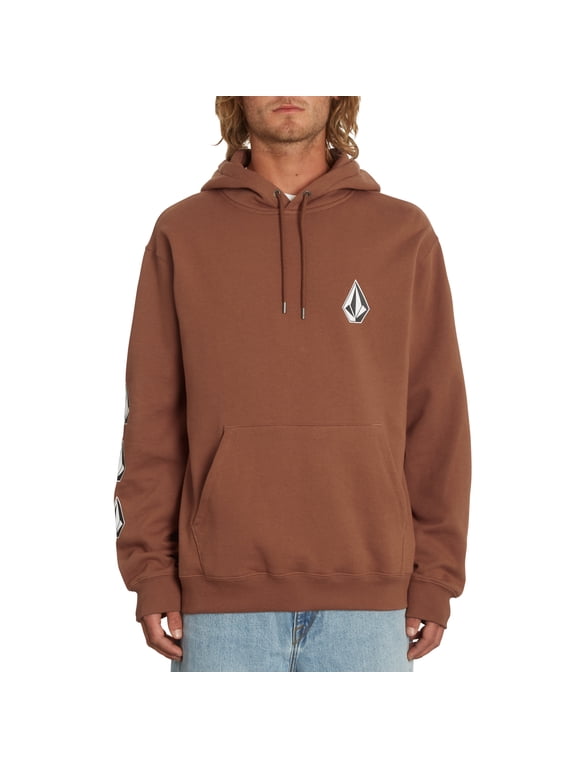 Men's Fleece Hoody ~ Iconic Stone PO brown