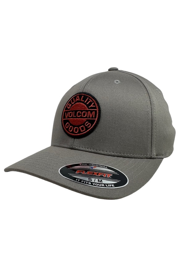 Men's Hat Since 91 Emrboidered Patch FlexFit Cap (Small/Medium, Pewter)