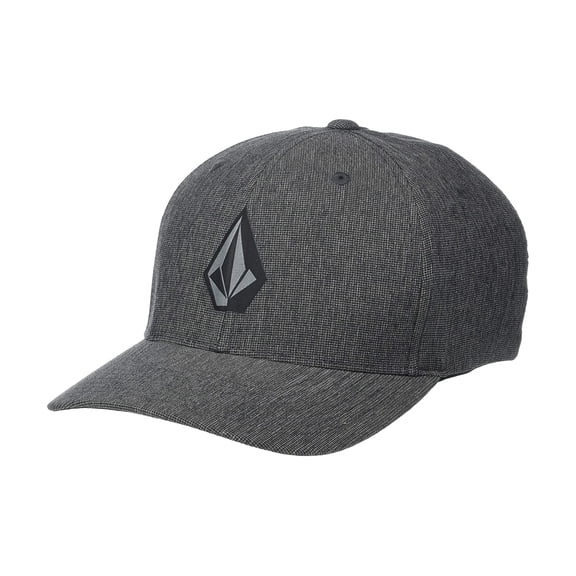 Volcom Men's Hat Stone Tech FlexFit Cap (Small/Medium, Charcoal)