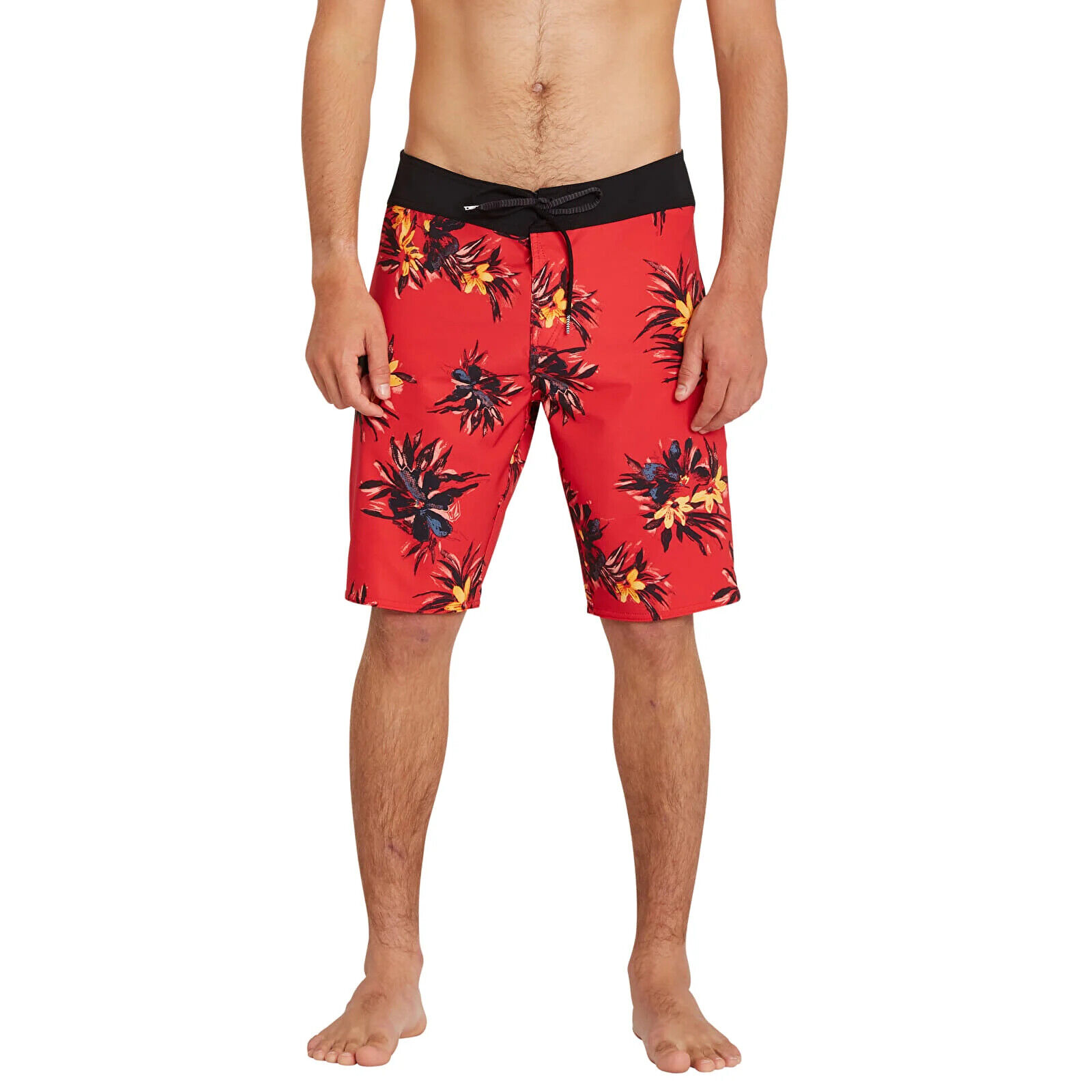 Volcom Men's Lido Print Mod 20 Board Shorts in Carmine Red-Size 32