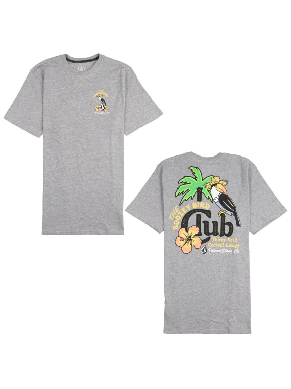 Men's Paradise Boozy Bird T-Shirt Small Heather Gray Modern Fit