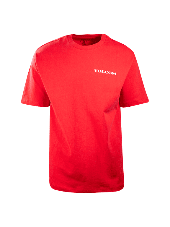 Men's Red Serif Stone Loose Fit S/S T-Shirt (S04)