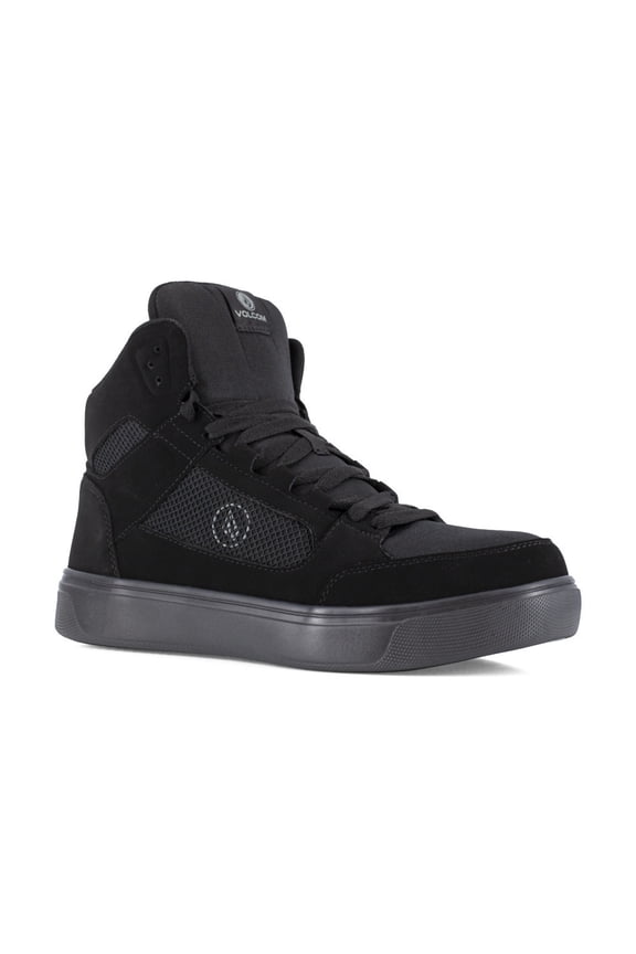 Men's Skate Inspired High Top Work Shoes Composite Toe Black 5.5 D(M) US