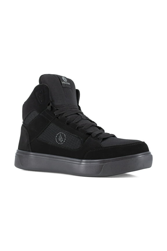 Men's Skate Inspired High Top Work Shoes Composite Toe Black 3 D(M) US