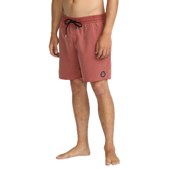 Volcom Men's Standard 17-inch Elastic Waist Surf Swim Trunks, Size-XXL, Color-MAHOGANY