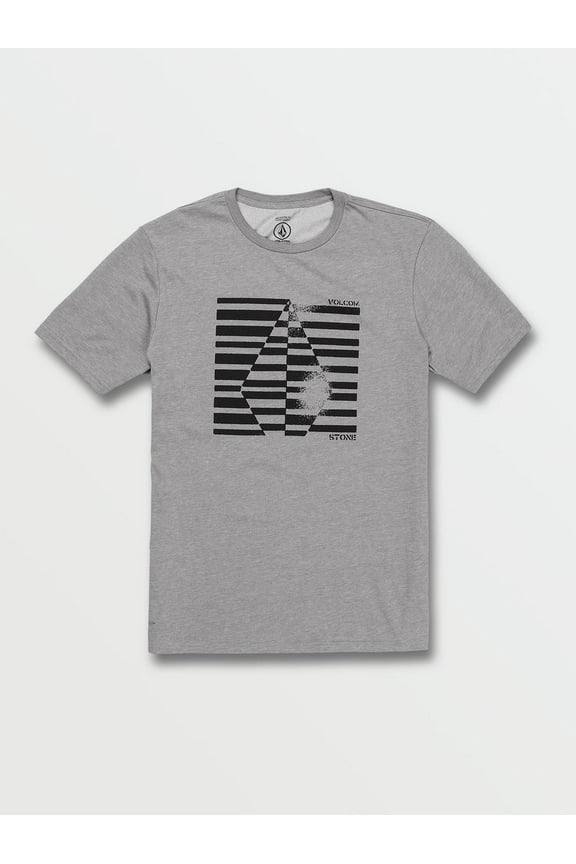 Men's T-Shirt Fifty50 Stone Graphic Logo Short Sleeve Tee (Medium, Heather Grey)