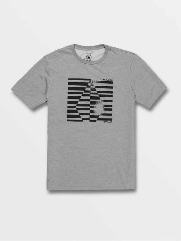 Men's T-Shirt Fifty50 Stone Graphic Logo Short Sleeve Tee (Medium, Heather Grey)
