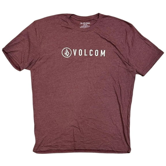 Volcom Men's T-Shirt Stone Logo Short Sleeve Tee (XX-Large, Maroon Heather)
