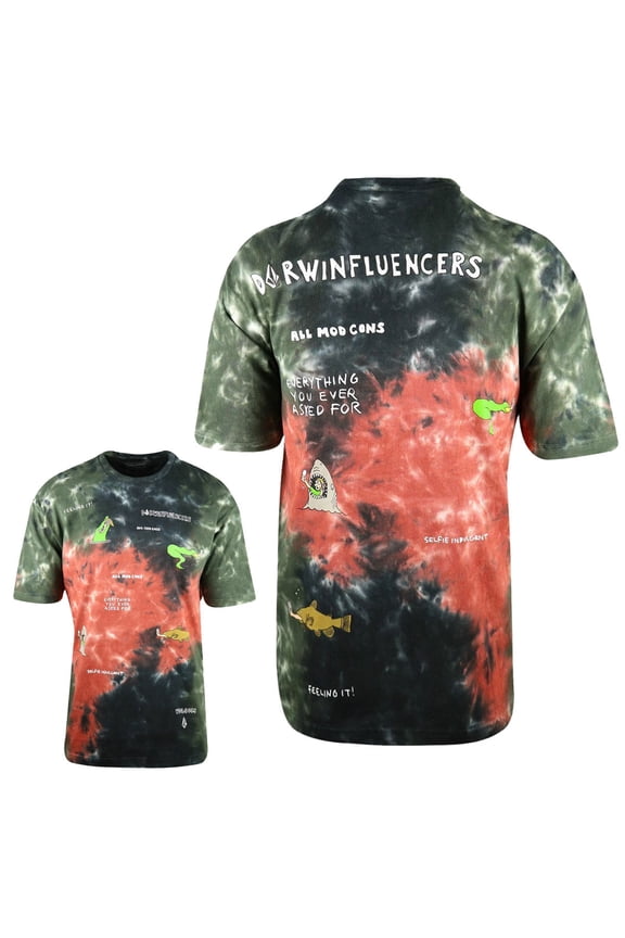 Men's Tie Dye Animoscillator Dorwinfluencers S/S T-Shirt (S41)