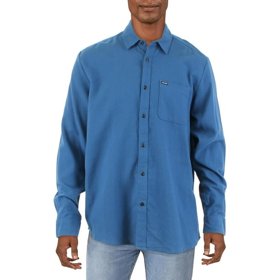 Volcom Mens Caden Collared Cotton Button-Down Shirt