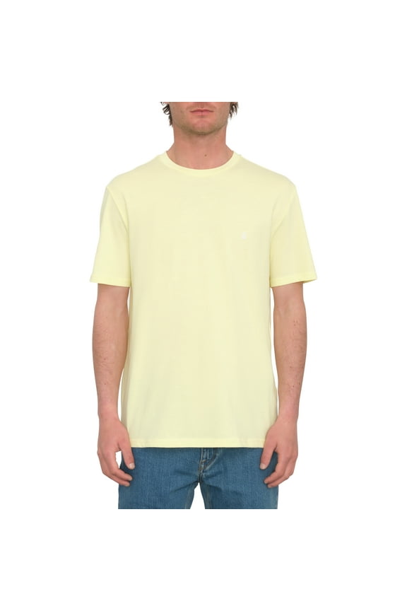 Mens SS Cotton Crew Neck T-Shirt ~ Stone Blanks yellow