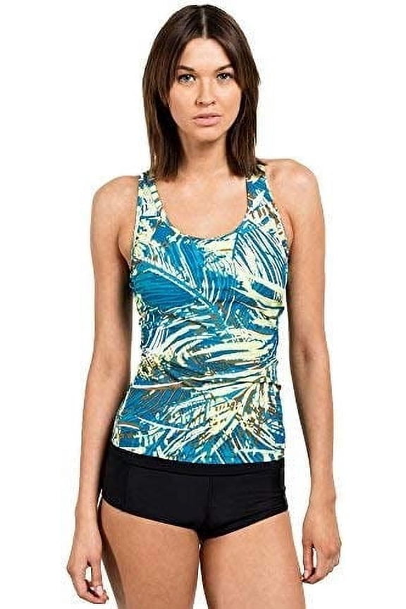 OCEAN Juniors Lend A Palm Tankini Swim Top, US X-Small