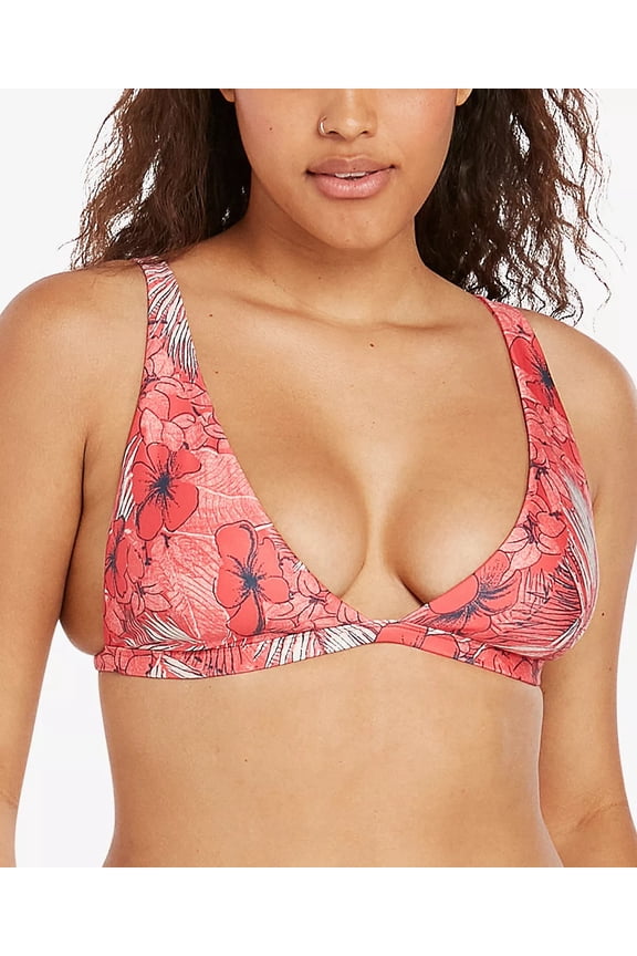 PISTOL PUNCH Juniors' Sea U Soon V-Neck Bikini Swim Top, US X-Small