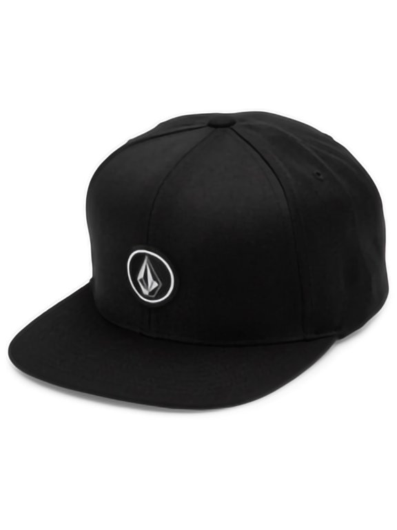 Cap Snapback Unisex Flat Peak Quarter Twill Black