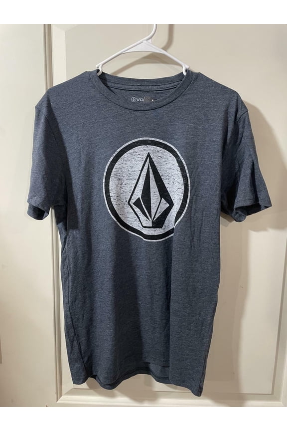 Volcom Shirt Men's Large Gray Stone Logo Graphic Print S