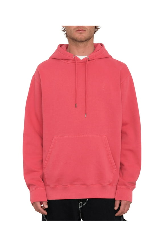 Single Stone Pullover Hoody Washed Ruby men in size Large