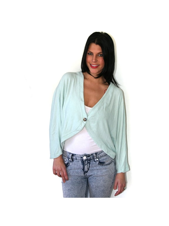 - Stir Crazy Surf Spray Blue Vintage Juniors Cardigan - X-Small/Small
