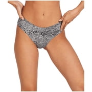 Volcom Swimwear Junior Coco Cheeky Animal Bikini Bottoms Black XL