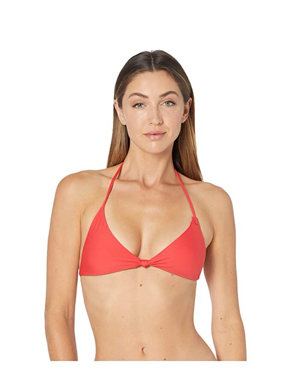 TRUE RED Juniors' Simply Seamless Triangle Bikini Swim Top, US X-Small