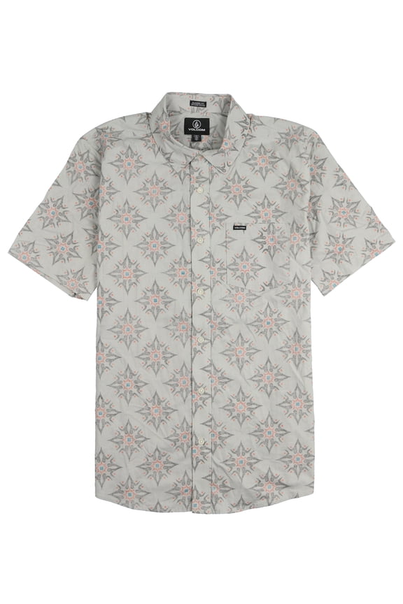 Throwing Star Short Sleeve Button Down Shirt