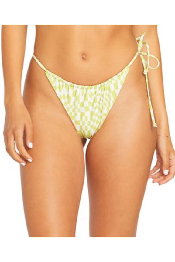Women's Check Her Out Tiny Bikini Bottom Swimwear Limeade Size M