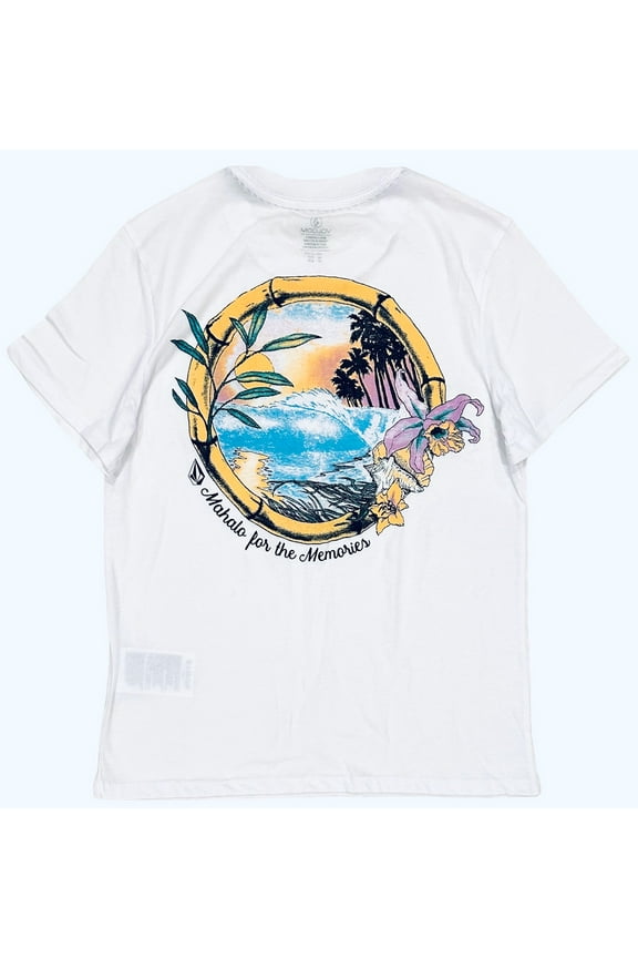Women's Hawaiian Island Mahalo Aloha Boyfriend Relaxed Fit Tee T-Shirt (X-Small, White)