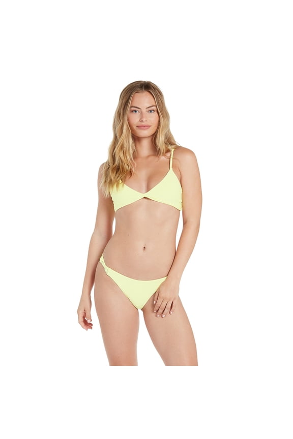 Women's Simply Seamless Hipster Swimsuit Bikini Bottom (Regular & Plus Sizes), Lime Ice, X-Large