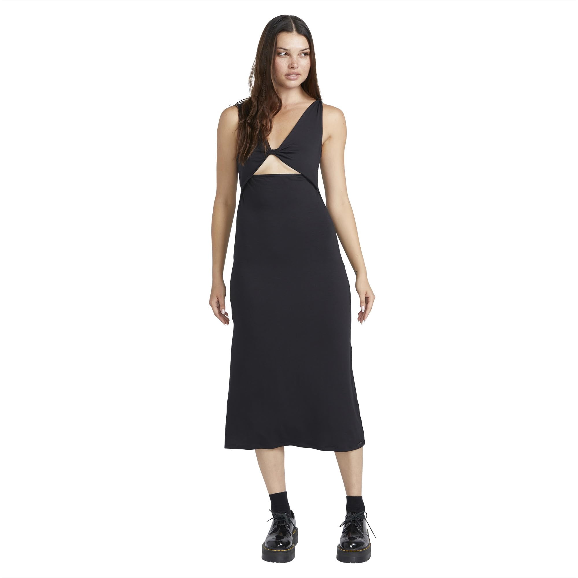 "Stone Luv Midi Dress - Elegant Black Design"