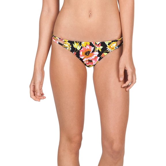 Volcom Women's Wild Buds Full Bikini Bottom, Black, X-Small