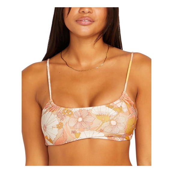 Volcom Women's Bloom Shaka Swim Top Separates Swimsuit (M, Hazelnut)