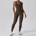 thumbnail image 1 of VoleFox Sleeveless High Elastic Yoga Bodysuit Women Midriff Cutout Open Back Design Seamless Workout Suit Athletic Tracksuit Fitness Gym Wear Stretchy Comfort, 1 of 5