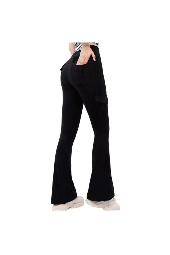 Spring and summer 2025 new European and n wide-leg pants tight nude feeling lifting buttocks overalls bell-bottoms high waist micro yoga pants