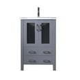 thumbnail image 1 of Volez 24 in W x 18.25 in D Dark Grey Bath Vanity, White Ceramic Top, and Faucet Set, 1 of 3