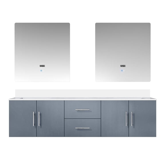 Volez 36 in W x 18.25 in D Navy Blue Single Bath Vanity with Side Cabinet, and White Ceramic Top