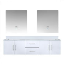 Volez 54 in W x 18.25 in D White Single Bath Vanity with Side Cabinets, White Ceramic Top, and Faucet Set
