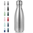 thumbnail image 1 of Neihepal 12oz Stainless Steel Insulated Water Bottle, BPA Free Cola Flask, Keeps Cold 24H Hot 12H (Silver,1), 1 of 7