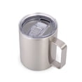 thumbnail image 1 of Neihepal 14oz Double Wall Vacuum Insulated Coffee Mug with Leakproof Lid & Handle, 1 Pack, Silver, 1 of 7