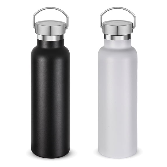Neihepal 20oz Leakproof Stainless Steel Insulated Water Bottle with Handle, BPA Free, 2 Pack, Mix