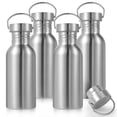 thumbnail image 1 of Neihepal 20oz Single Wall Stainless Steel Water Bottle with Handle, BPA Free, 4 Pack, 1 of 7