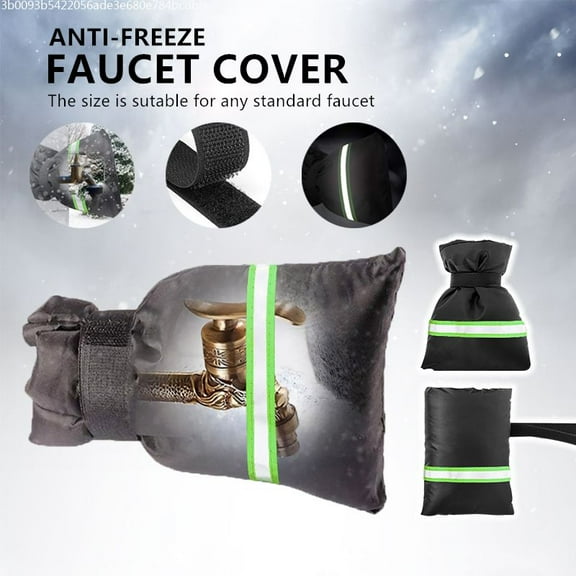 Volity 2 Pcs Outdoor Faucet Cover for Winter, Waterproof Faucet Socks Faucet Protector Faucet Covers for Winter Outside, Freezing Protection for Outdoor Faucet Spigot Pipe