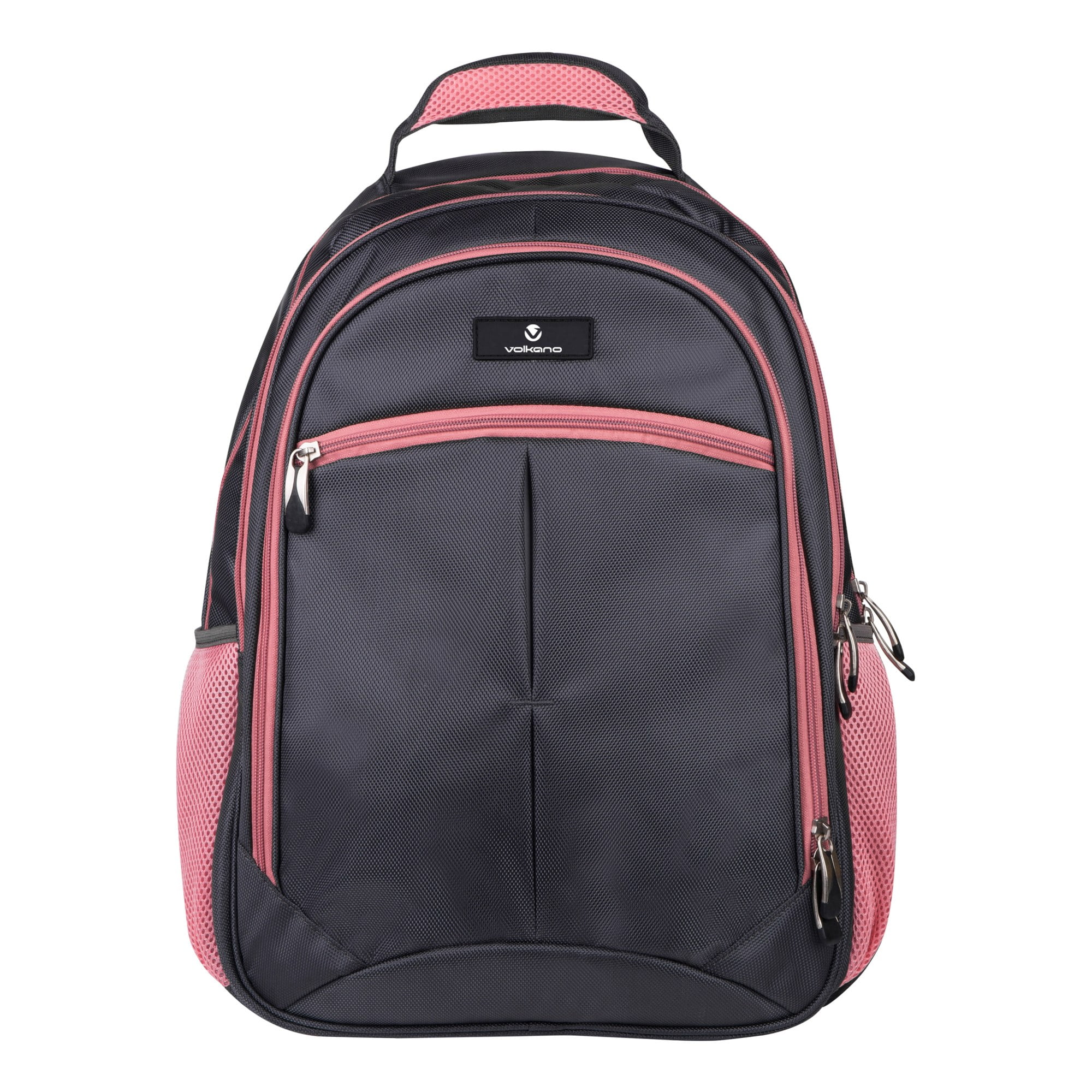 Volkano Orthopedic Backpack With 15.6 Laptop Compartment, Gray/Pink