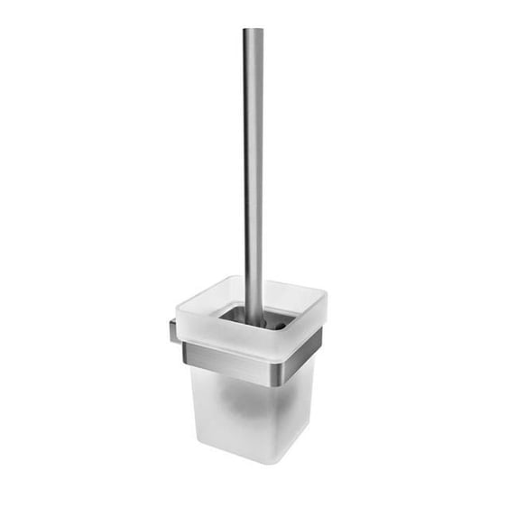 Volkano V3614 Cinder Wall-Mounted Toilet Brush - Brushed Nickel